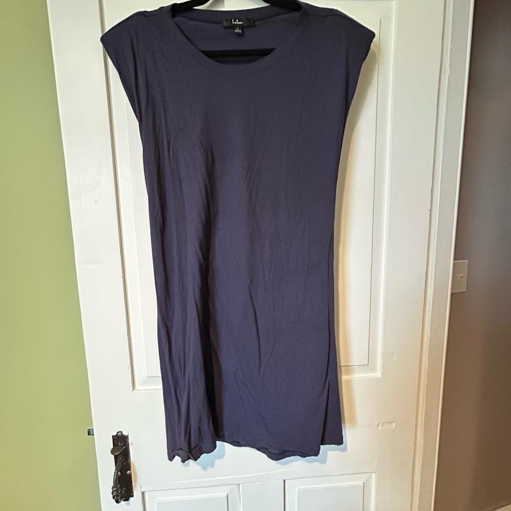 Lulu's Deep Navy Cap Sleeve Tunic Dress